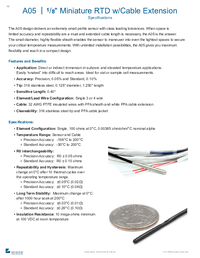 Thumbnail of document Data Sheet - A05 Miniature RTD
